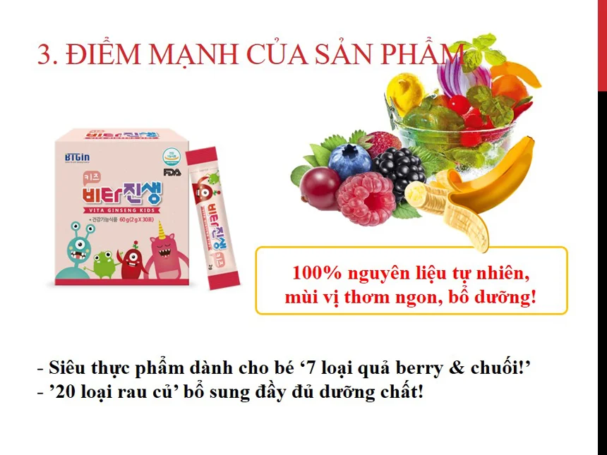 Hồng Sâm Baby Vita Ginseng Kids 2025 14 nguyên liệu tự nhiên Hồng Sâm Baby Vita Ginseng Kids 2025