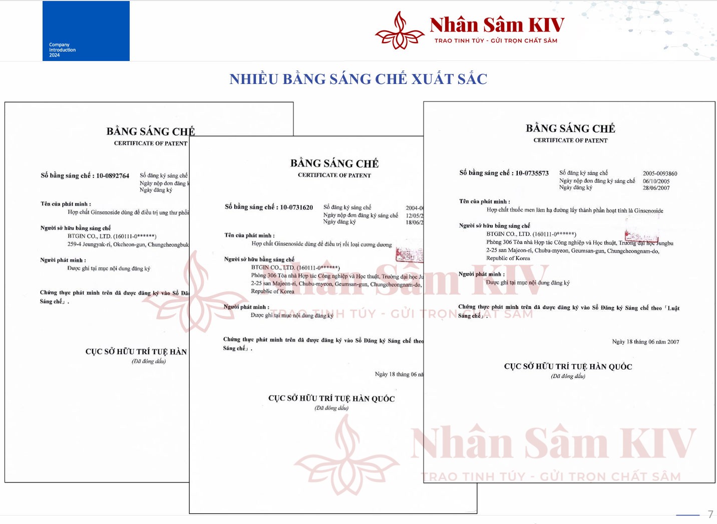 bằng chứng khoa học btgin