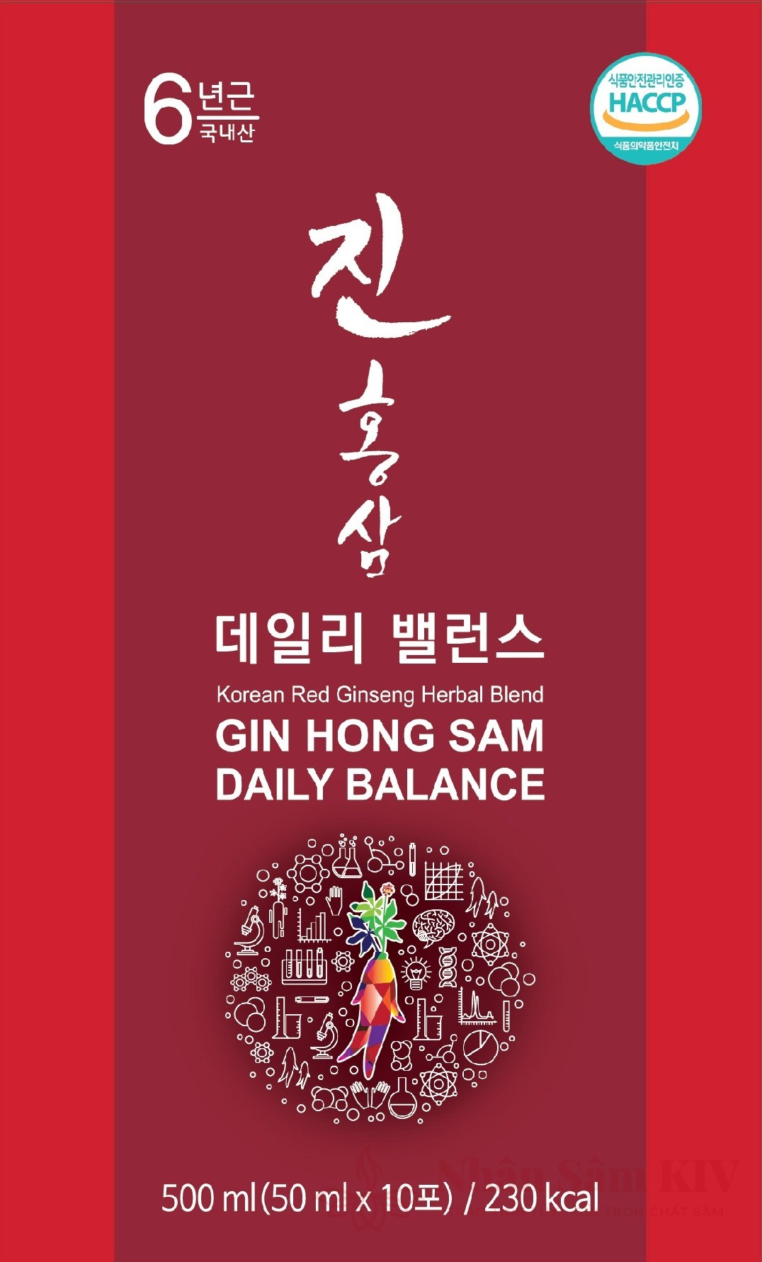 Gin Hồng Sâm Daily Balance hộp nhỏ bên trong